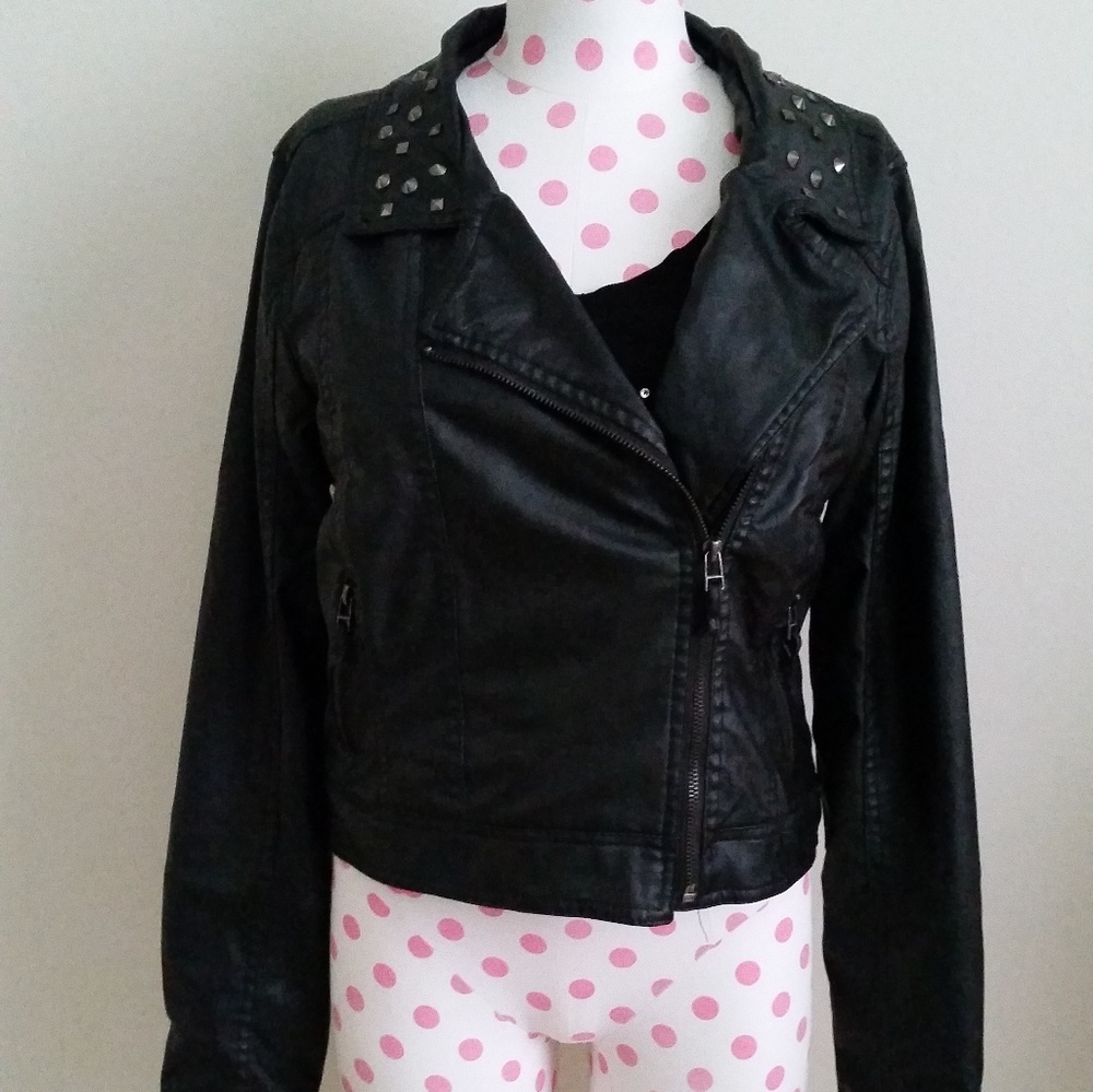 Body Central Leather Jacket Size M